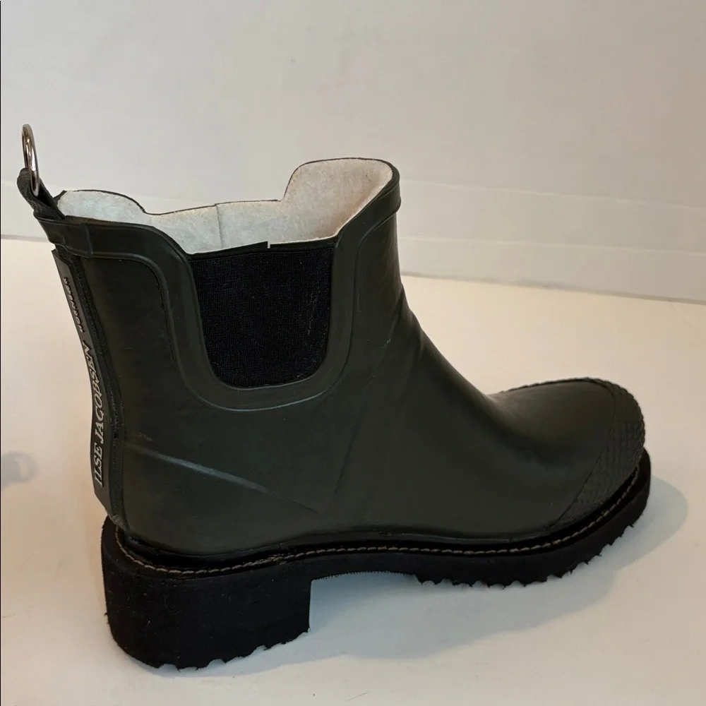 Ilse Jacobsen Rub 47’ short rubber waterproof boots w heel army green Sundance